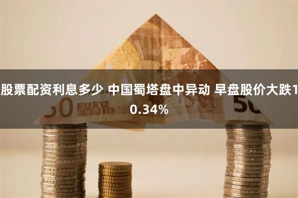 股票配资利息多少 中国蜀塔盘中异动 早盘股价大跌10.34%